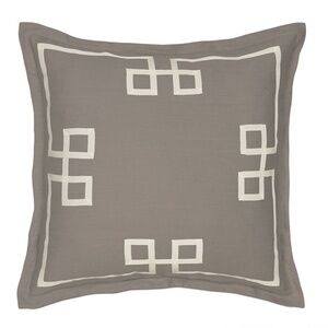 Eastern Accents Resort Linen fretwork euro sham 27" square Greek Key chinoiserie